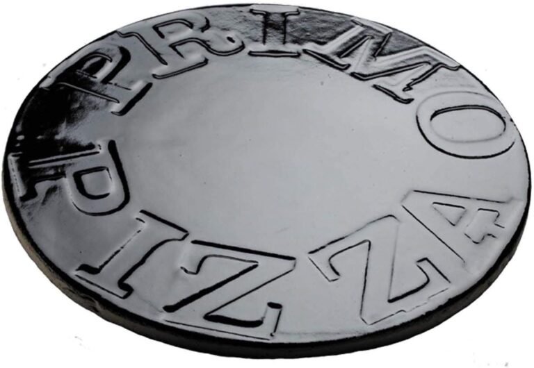 Primo 338 Porcelain Glazed Pizza Baking Stone for Primo Oval XL or Kamado Grill