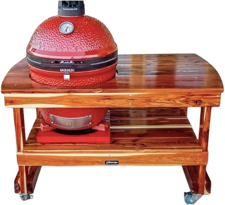 JJGeorge Grill Table for Classic Kamado Joe II - Free Table Cover Included