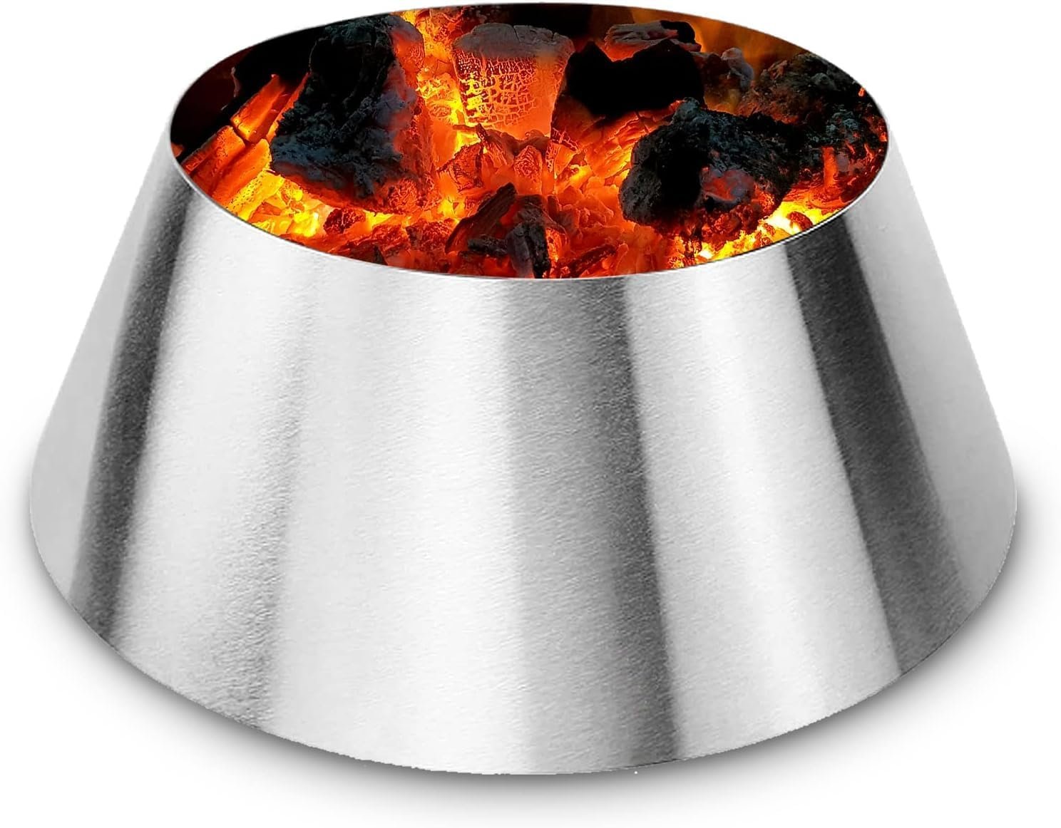 QuliMetal BBQ Whirlpool for Weber Kettle 22 26.75 Inches WSM, Big Green Egg, Kamado Joe, Weber Smokey Mountain Charcoal Briquet Holders, Stainless Steel BBQ Kettle Barbecue Charcoal Grill Accessories