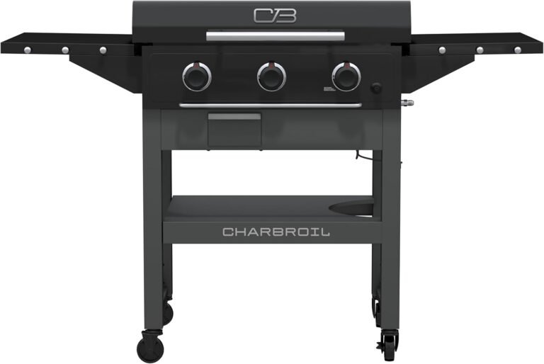 Charbroil 28" XL Performance Series Propane Gas Griddle with Cart 3 Burner Flat Top Grill, Black - 463258924