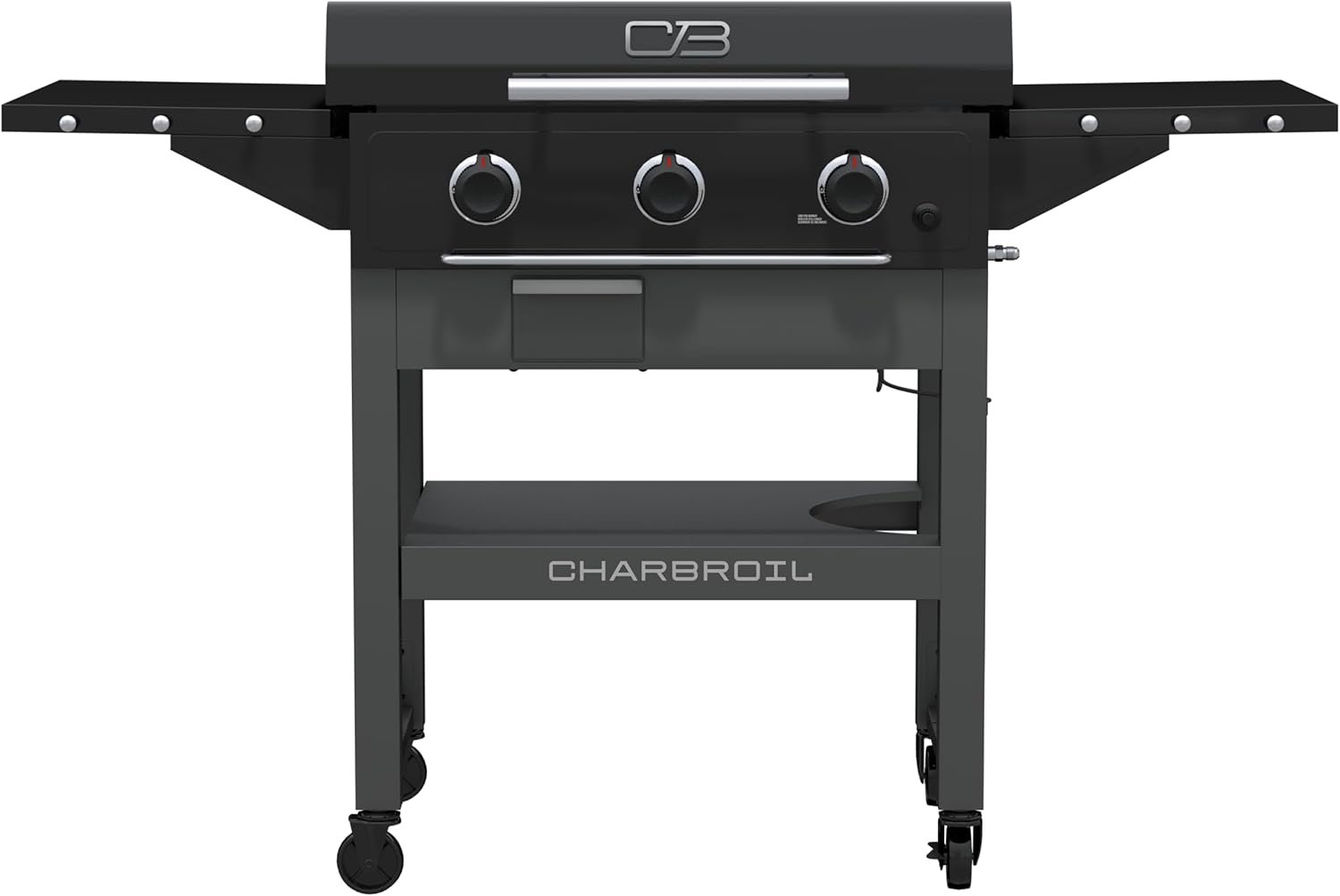 Charbroil 28" XL Performance Series Propane Gas Griddle with Cart 3 Burner Flat Top Grill, Black - 463258924