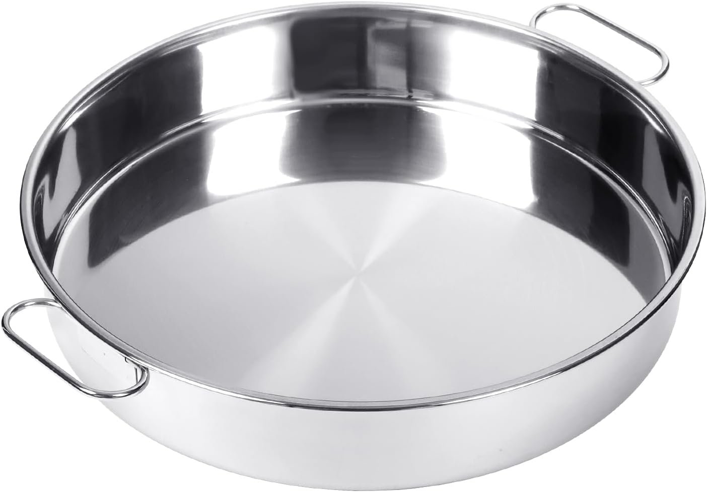 11 1/2in Stainless Steel Round Drip Pan Roasting Pan For Big Green Egg Accessories, Non-Stick Round Pizza Pan & Round Cake Baking Pans For Kamado Joe Grills, Weber, Smoker Grills and Oven