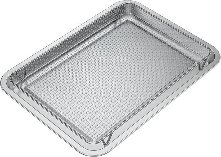 Onlyfire Stainless Steel Baking Sheet with Rack, 15.35 x 11.5 Cookie Sheet Pan Tray with Cooling Rack, Nonstick Roasting Pan Baking Pan for Oven, Smokers and Pellet Grills