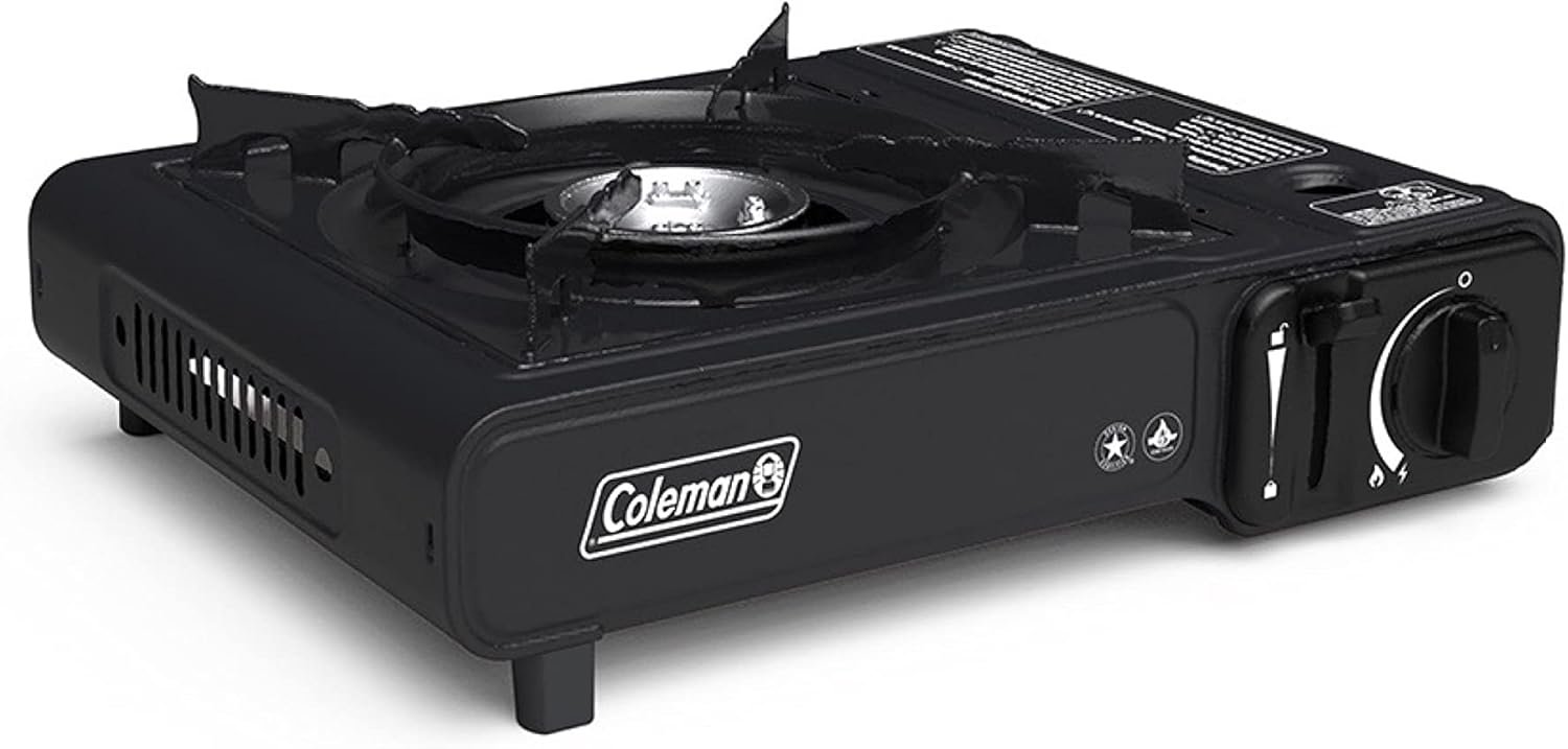 Coleman Classic 1-Burner Butane Stove, Portable Camping Cooktop with Carry Case & InstaStart Ignition, Adjustable Burner with 7650 BTUs of Power for Camping, Grilling, Tailgating, & More