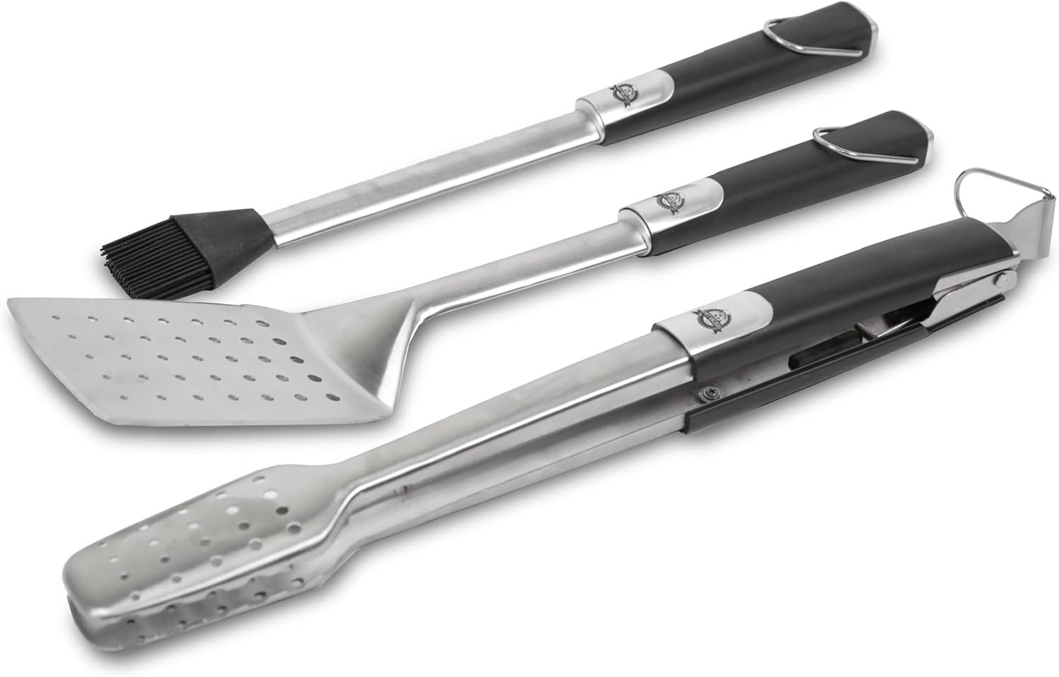 Pit Boss Grills Soft Touch 3 Piece Tool Set, Stainless