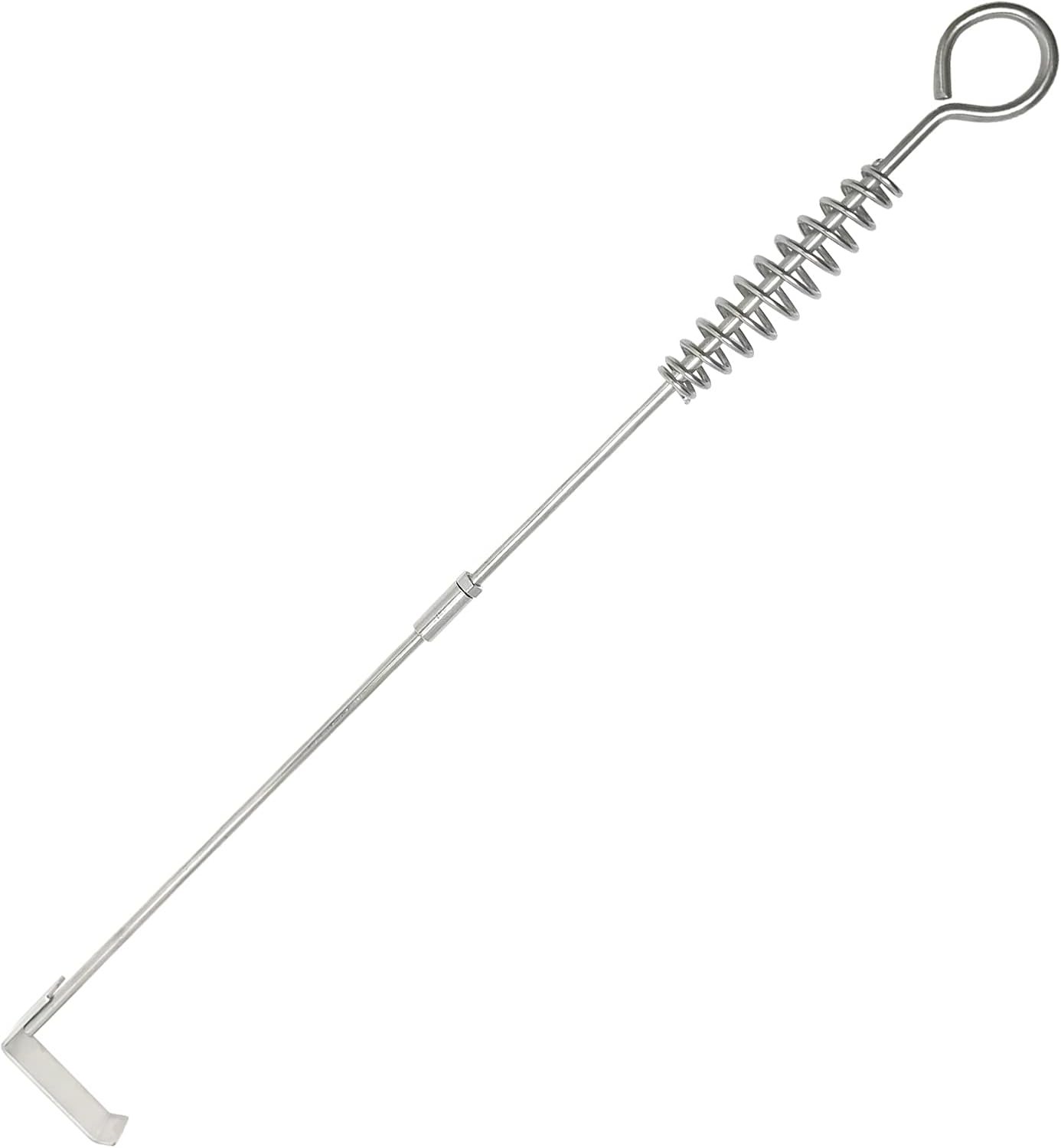 22" BBQ Ash Tool Poker Rake, Charcoal and Grill Cleaning Ash Tools for Big Green Egg, Kamado Joe and Other Charcoal Grills Corner Cleaner Accessories