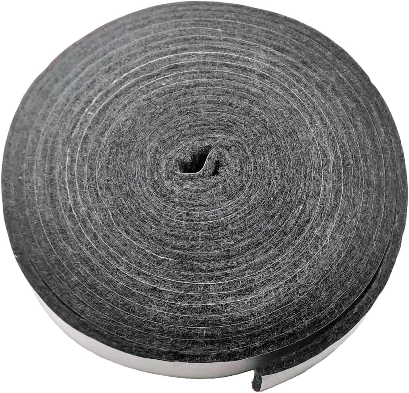 Smoker Gasket Seals,High Temp Grill Gasket Replacement Fit Big Green Egg Char-Griller Auto-Kamado Akron Grill BBQ Gasket Tape Self Stick Felt 14ft Long, 7/8" Wide, 1/8" Thick