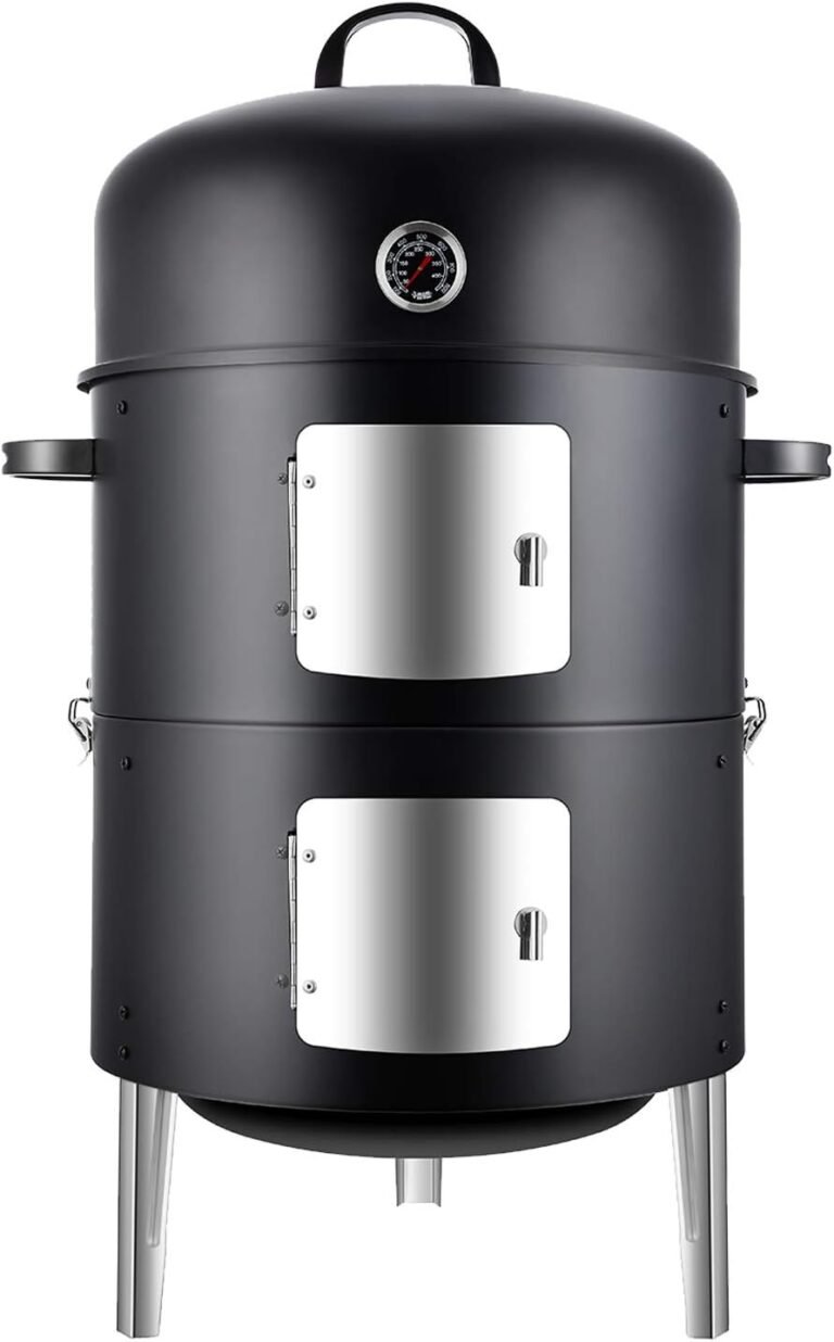 Realcook Vertical 17 Inch Steel Charcoal Smoker Grill Review