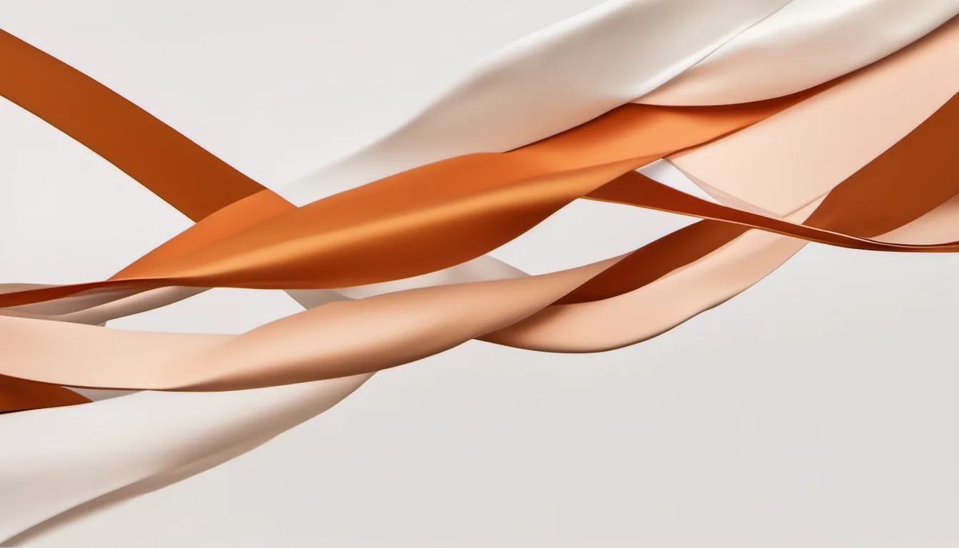 Abstract layered low ribbons illustration in burnt orange and pale peach on white — decorative header for Kamado ' Ceramic Grill Reviews, from the Spec Sheet