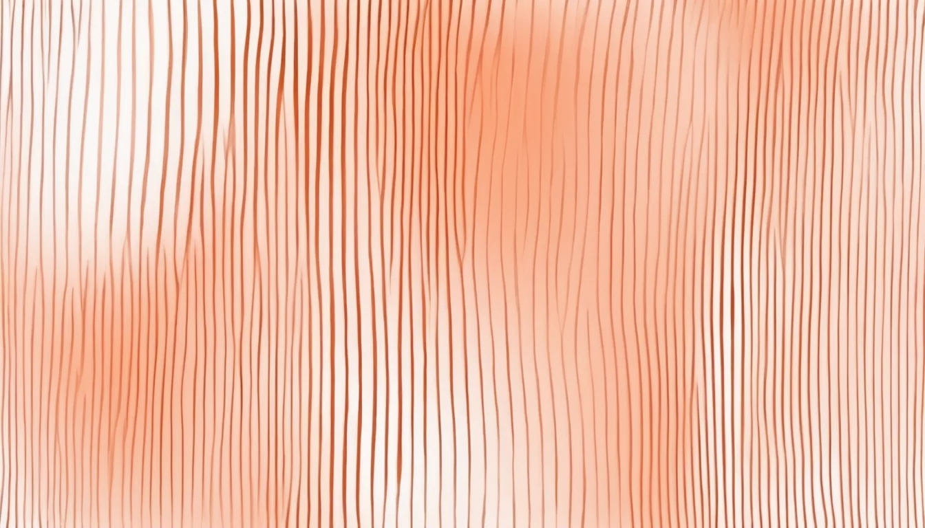Abstract twin racks illustration in burnt orange and pale peach on white — decorative header for Masterbuilt 30-inch vs Cuisinart 30-inch Electric Smoker